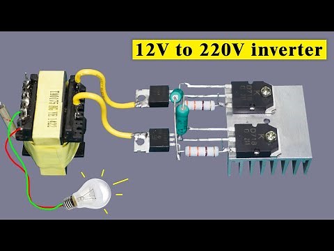 12v DC to 220v AC converter DIY, 12v to 220v power inverter using D718