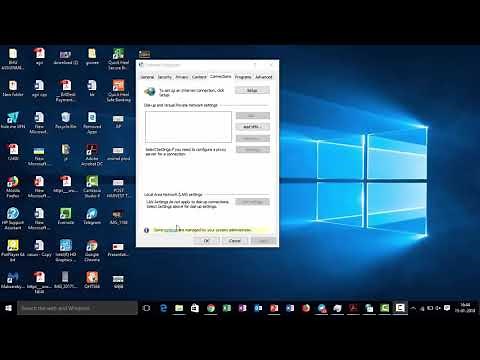 How to enable LAN settings option in internet explorer windows 10