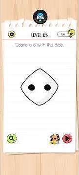 Brain Test All Star Level 126 Walkthrough Solution | Score A 6 With The Dice |