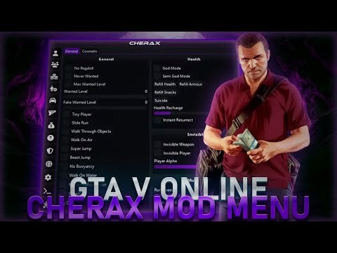 (CRACKED) Cherax Mod Menu - Grand Theft Auto V | Best Mod For GtaV Online | Many Functions