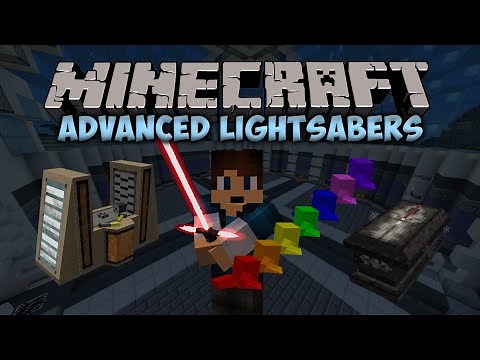 Lightsabers In Minecraft! | Advanced Lightsabers Mod - Minecraft Mod Showcase #1