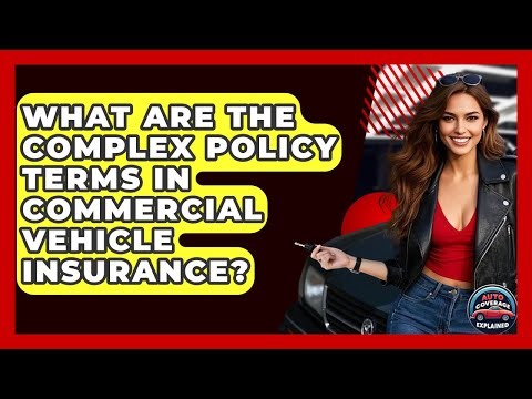 What Are The Complex Policy Terms In Commercial Vehicle Insurance? - Auto Coverage Explained