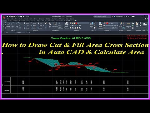 How to Draw Cut and Fill Cross Sections and Calculate Area in Autocad