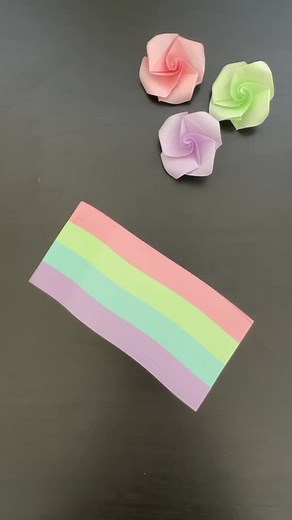 Sticky note origami rose shorts tutorial #origamirose #origami #paperrose
