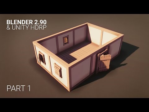 MODULAR Low Poly HOUSE (Speed Modeling) Blender to Unity | 3d Game Asset | Game-ready (Part 1)