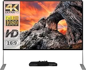 Amazon.com: Outdoor Projector Screen with Stand 100 Inch: Portable Projection Screen for Outside Theater Home Backyard Movies : Electronics