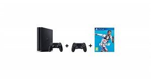 Sony PlayStation 4 Slim Gaming Console 500GB Black   Extra Controller   FIFA 19 Game