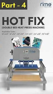 "Double Bed Heat Press Machine in Action! 🔥High-Speed Hotfix Demo"