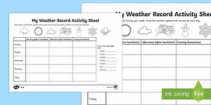 My Weather Record Worksheet