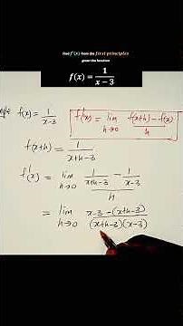 Differentiation from the first principles| Step by step| Grade 12 Calculus