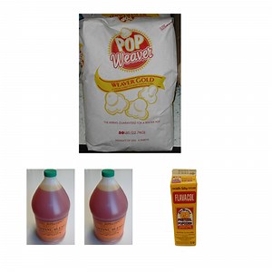 Measurements for popcorn,oil & salt