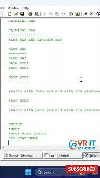 How to Create a Dataset in Clinical SAS | DATA Step Explained | VR IT SOLUTIONS #vritsolutions