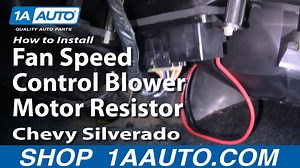 How to Replace Blower Motor Resistor 2003-06 GMC Sierra 2500 HD