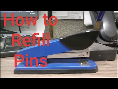 How do you fill pins in a stapler? How do you load a stapler? How do you put in Staples pins? How to