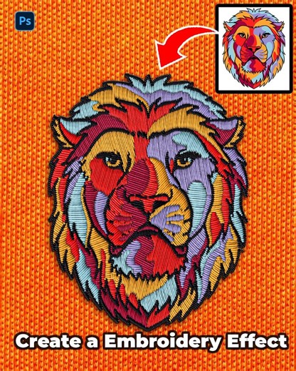 How to create a embroidery effect in photoshop, using the brandnew embroidery parametric filters | Big Smile Editing