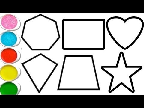 Learn the shapes and colors name | color the shapes for kids
