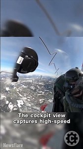 Cockpit View of High-Speed Maneuvers in Fighter Jet Training