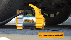 1.7K views · 33 reactions | SAY GOOD BYE!!! To Flat tires with the INGCO Auto air compressor Power Supply: DC 12V Rated Current: 10A Max. Pressure: 140PSI (10Bar) Price: K500 Click link below to view / shop and get it delivered to you  https://m.radianonline.co.zm/ingco-auto-air-compressor-10bar-ing-aac1408.html | Radian Stores Ltd | Facebook