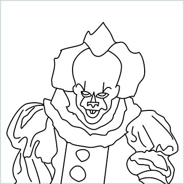 How to Draw pennywise step by step - [19 Easy Phase]