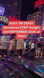 186K views · 535 reactions | BUSY OR NOT TONIGHT? BENIDORM STRIP Wednesday 2nd September 2024 #benidorm #stagman #travel #happyplace #strip | Frank the STAG MAN Benidorm | Facebook