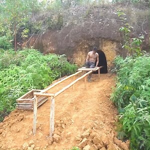 full 20 day primitive house build. #bushcraft #camping #camp #build #trending #building #primitive #treehouse | Campsnake