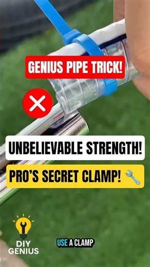 This Pipe Clamp Trick Is Genius! 😱 #diy #lifehacks #shorts