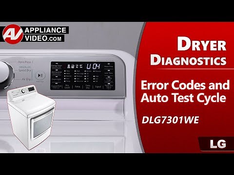LG Dryer - Diagnostic Mode, Error Codes, Troubleshooting & Auto Test Cycle by Factory Technician
