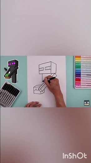 How to Draw Minecraft Enderman | Step by Step Art Lesson for Beginners