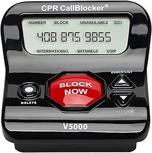 Amazon.com : CPR V5000 Call Blocker for Landline Phone - Robocall Blocker, Phone Call Blocker, Stop Scam & Unwanted Nuisance Calls on Cordless Telephones (Renewed) : Office Products