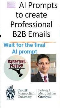 B2B email AI Prompts- Create Professional Emails #BusinessEmail #b2b #education #ai #aivideo #viral