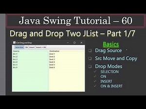 Drag & Drop of JLists | Part 1/8 Basics | Swing Tutorial #60