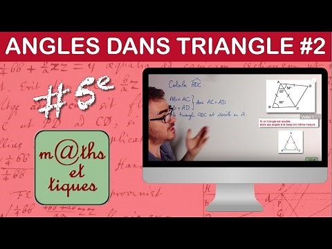 Calculate an angle in a triangle (2) - Fifth