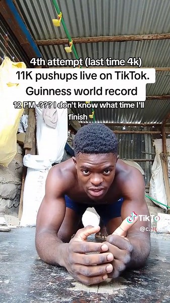 Guinness World Record Push Up Challenge on TikTok Live