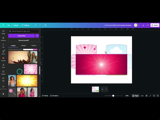 3.7 X 2.5 Inch Gift Card Holder Template | Gift Card Envelope SVG | Money Envelope Template | Gift Card Display Card | Editable Canva File - Etsy