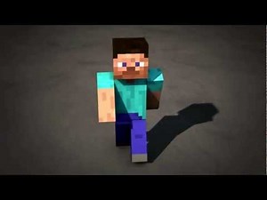 C4D - Minecraft Steve Walking.