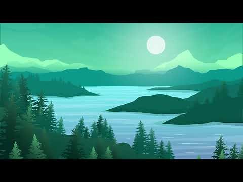 4K Animated cartoon Background | Forest Scenery Animation | Beautiful Night loop animation