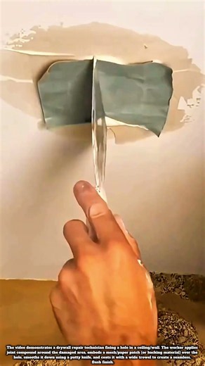 🏠 Flawless Fix: Professional Ceiling & Drywall Repair #skills #works #building #unique #satisfying