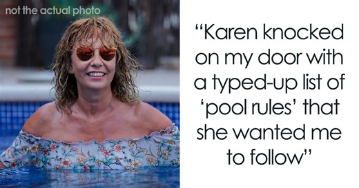 Karen Uses Neighbor’s Pool As Her Own, Brings Him A List Of Rules For Him To Follow