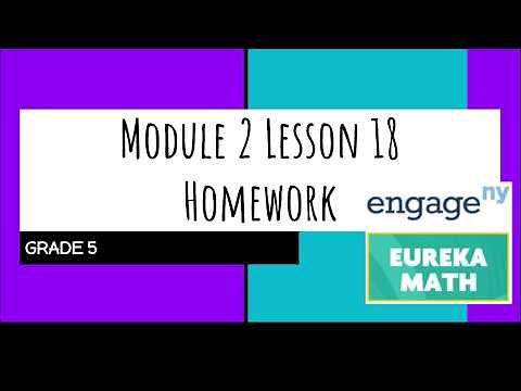Engage NY // Eureka Math Grade 5 Module 2 Lesson 18 Homework