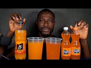 DRINKING ASMR | ORANGE JUICE ASMR AND FANTA ORANGE FLAVOUR DRINK ASMR