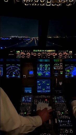 Real Night Landing from the Cockpit | Airbus A320 Approach and Touchdown | Pilot’s View 4K