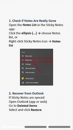 Lost your Sticky Notes on Windows? 📝 Learn how to recover them fast! #stickynotes #recovery