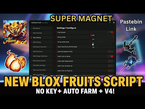 New Blox Fruits Script (NO KEY) - Auto Farm, Fruit Mastery, Sea Event, Prehistoric, Rain Fruit