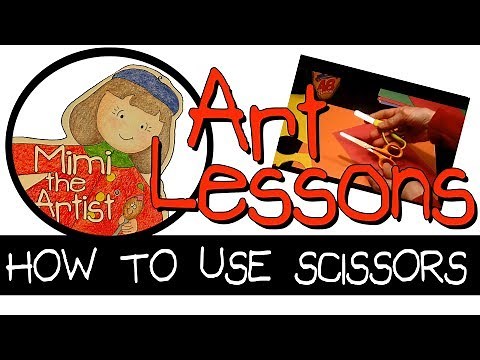 How to Use Scissors, simple instructions for children on cutting techniques, scissor skills.