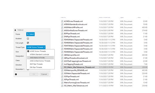 Fusion360 Doesn't load custom threads.