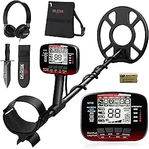 DR.ÖTEK Metal Detector, Waterproof Gold Detector, Pinpoint & Terrain Modes, Professional Metal Detector for Adults, One-Click Quick Matching, High Accuracy, 6 Modes, Super Easy to Operate, Lightweight