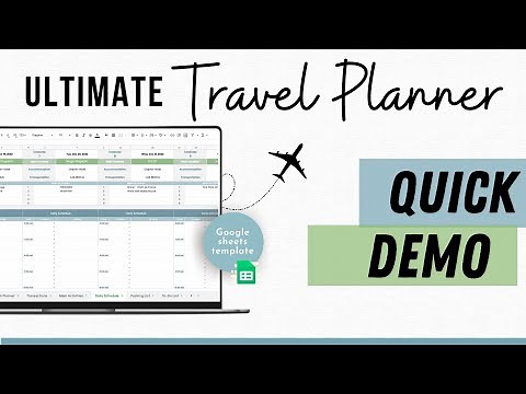 Travel Planner Google Sheets - Vacation Budget, Expense Tracker, Trip Schedule, Packing List