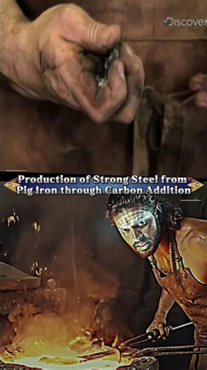 production of strong steel by pig iron #ancient #explore #engineering