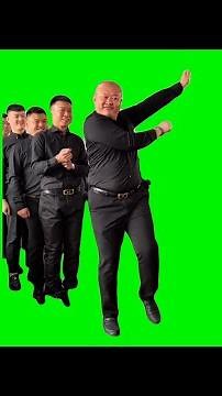 Dancing Chinese Waiters | Green Screen