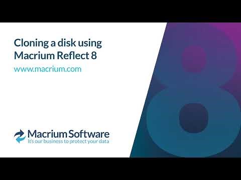 Cloning a disk using Macrium Reflect 8